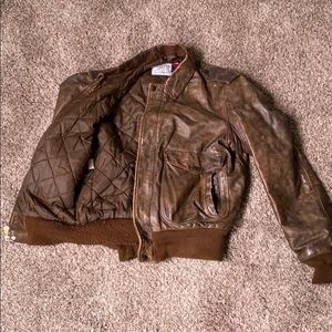 Mens custom leather jacket size 40